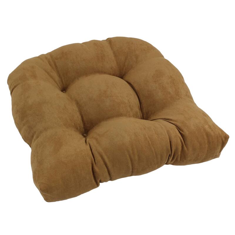 Blazing Needles 19-inch U-Shaped Microsuede Chair Cushion