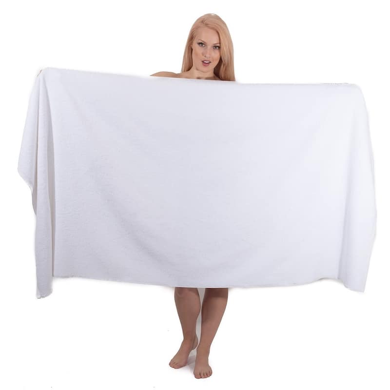 Classic Turkish Towels - Cambridge 100% Turkish Cotton Jumbo SPA Bath Sheet, Quick Dry