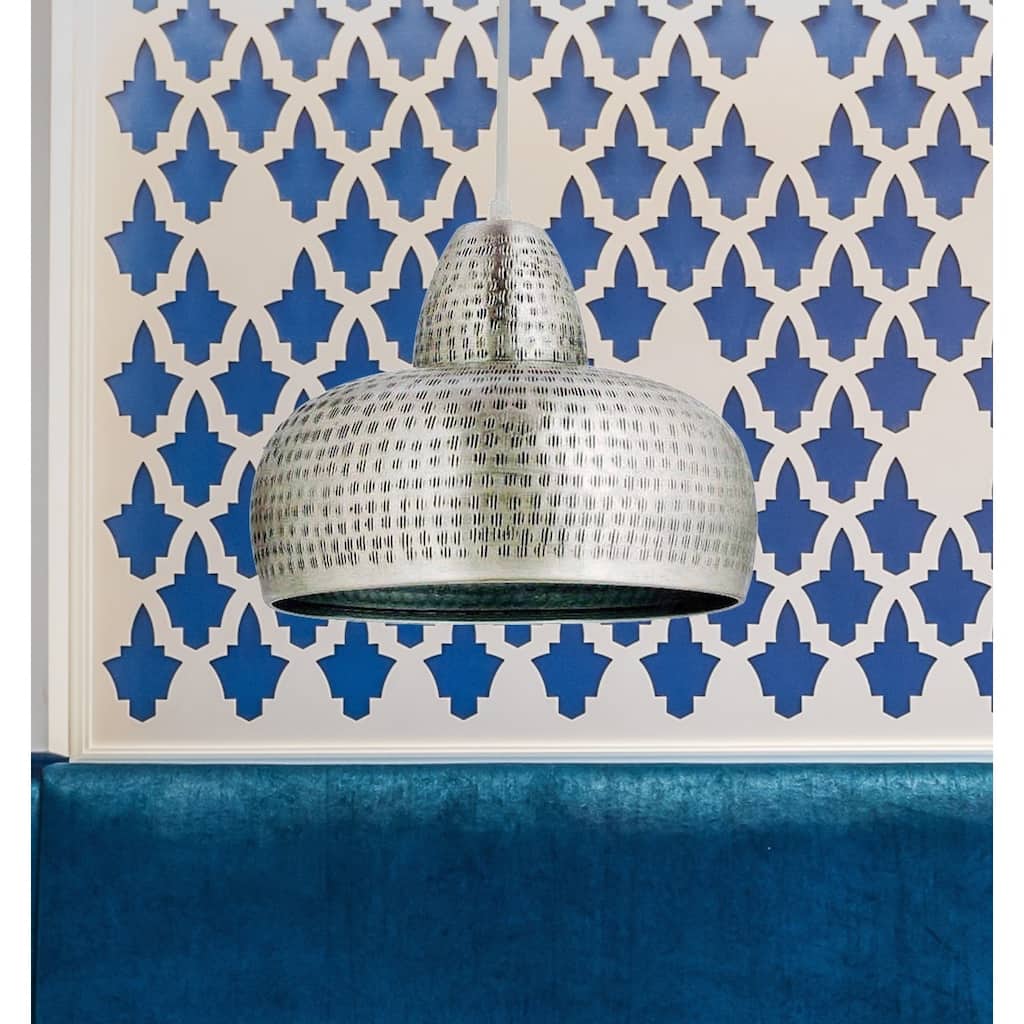 Marble Nickel Finish 1-light Pendant