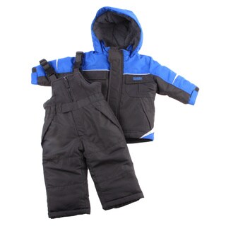 Osh Kosh Infant Boys Blue/ Black Snowsuit and Jacket Set