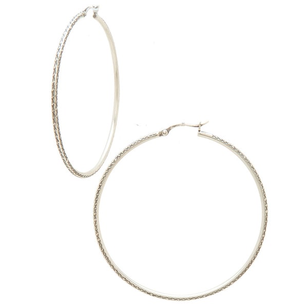 Sterling Silver 7 Day Hoop Earrings Earrings