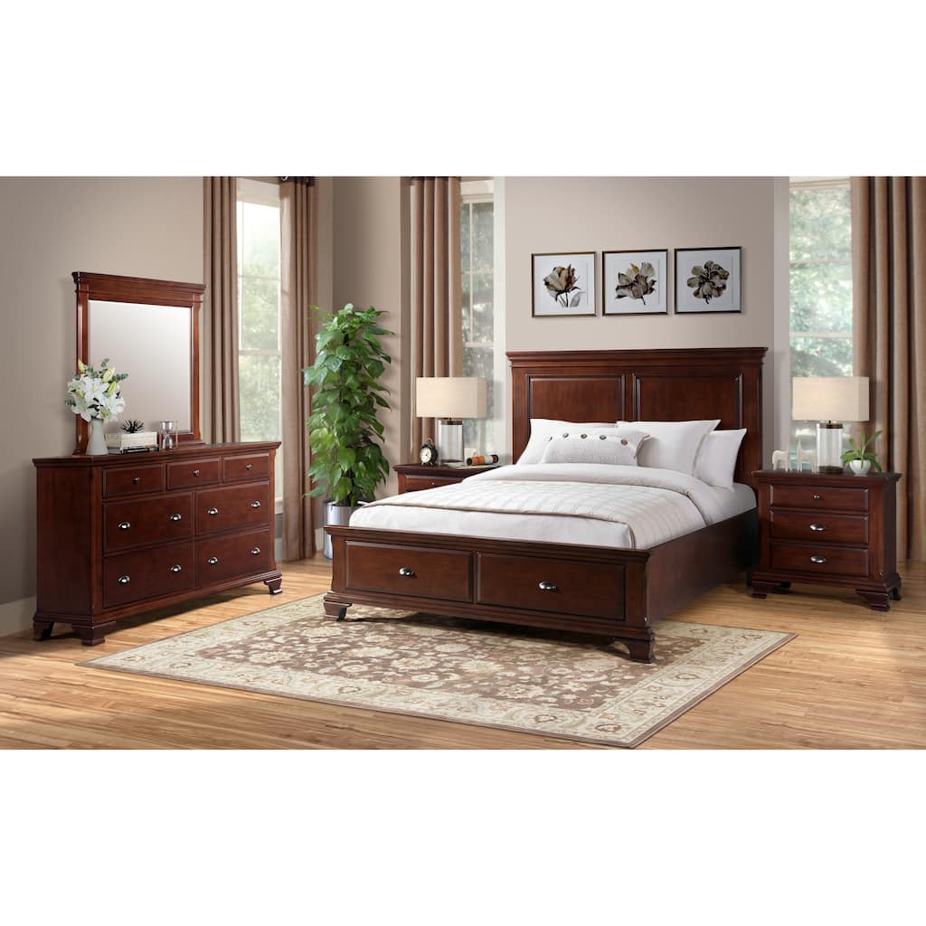 Picket House Furnishings Brinley Cherry Storage 5-Piece Bedroom Set