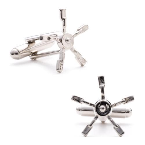 Mens Cufflinks Inc Bank Vault Cufflinks Silver  