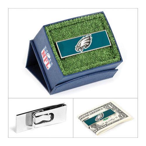 Mens Cufflinks Inc Philadelphia Eagles Money Clip Green/Silver