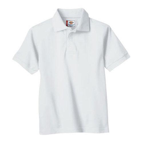Shop Men's Dickies Short Sleeve Pique Polo White - On Sale - Free ...