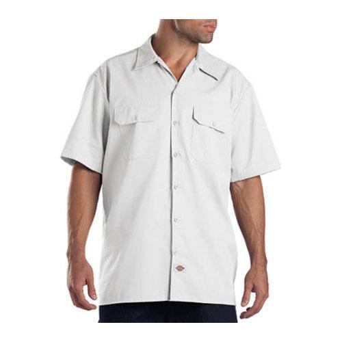 Shop Men's Dickies Short Sleeve Work Shirt White - On Sale - Free ...