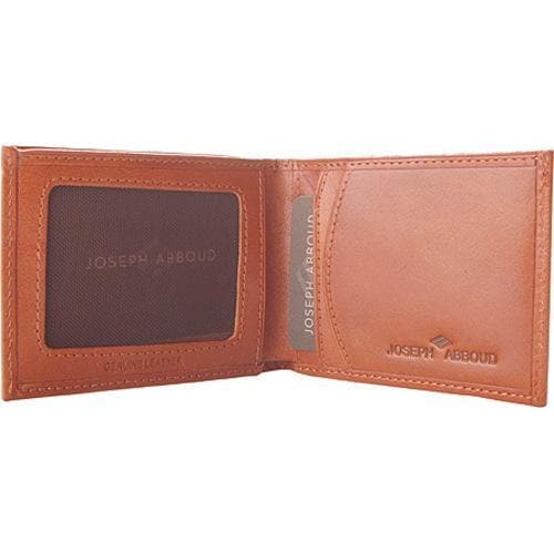 Mens Joseph Abboud Arizonia Mini Slimfold Cognac Italian Veg Leather