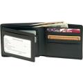 Men's Royce Leather RFID Blocking Bi-Fold with Double ID Flap 110-5 Black