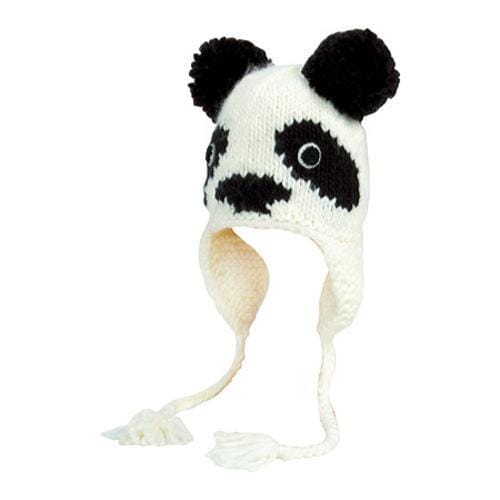 Childrens San Diego Hat Company Panda Pom Ear Trapper KNK3346 Panda