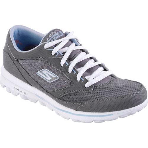 Womens Skechers GOwalk Rocket Ship Charcoal/Blue