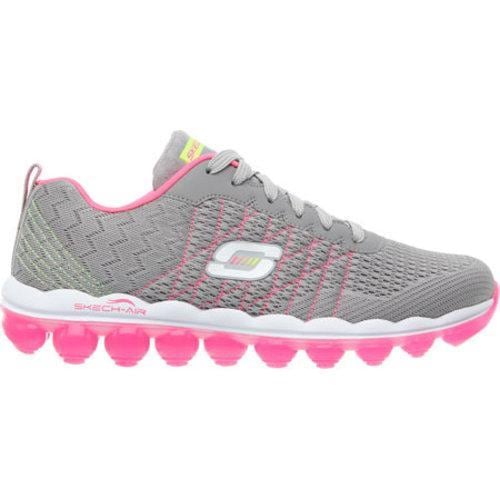 Womens Skechers Skech Air Style Fix Light Gray/Pink  