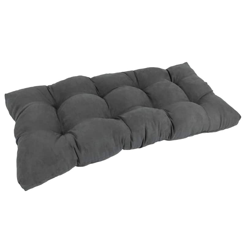 Blazing Needles 42-inch Microsuede Bench Cushion - Steel Grey