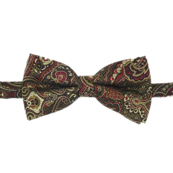 Ferrecci Men's Gold Paisley Bowtie Ferrecci Ties