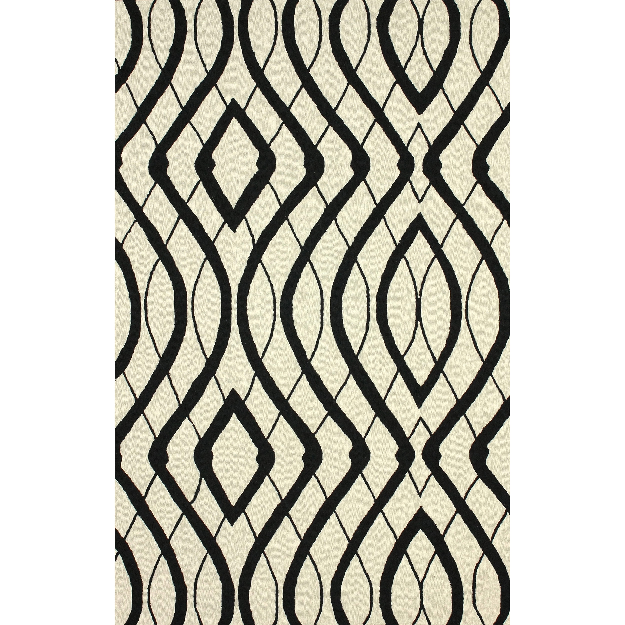 Nuloom Beige Handmade Modern Spring Trellis Rug (76 X 96)