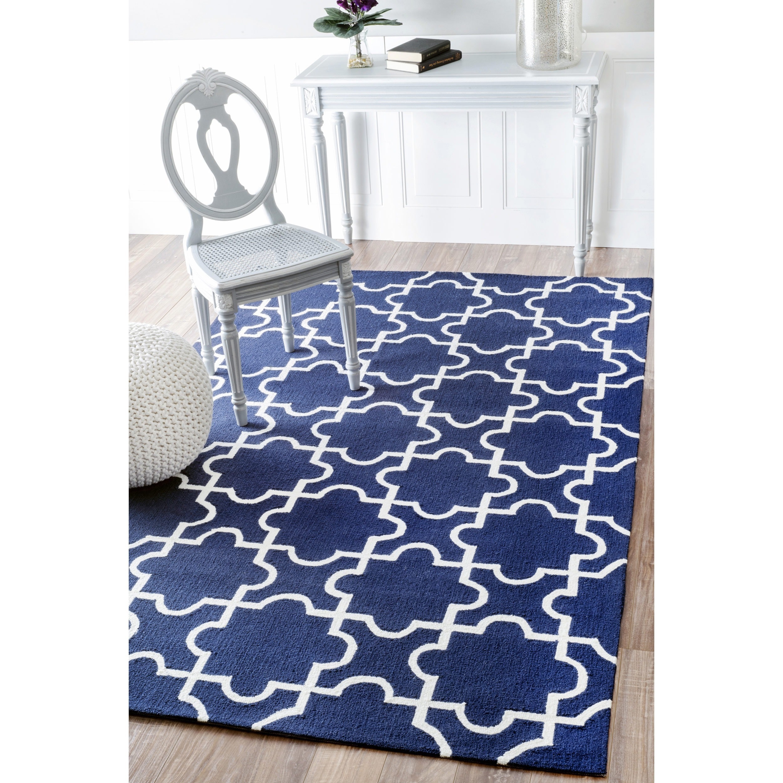 Nuloom Handmade Marrakesh Trellis Navy Rug (5 X 8)