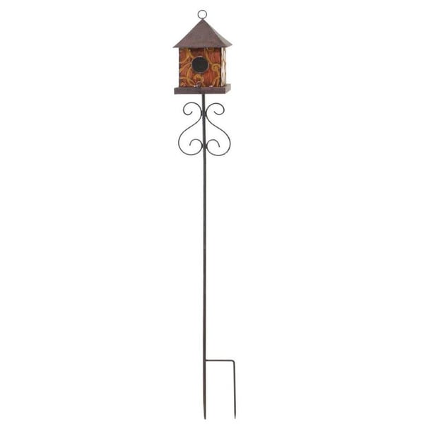 Metal Garden Birdhouse on Stake