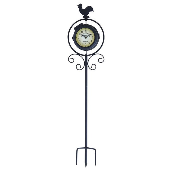 Shop Metal Garden Stake Clock Overstock 8600749