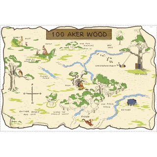 Disney's Winnie the Pooh 100 Aker Wood Peel & Stick Map