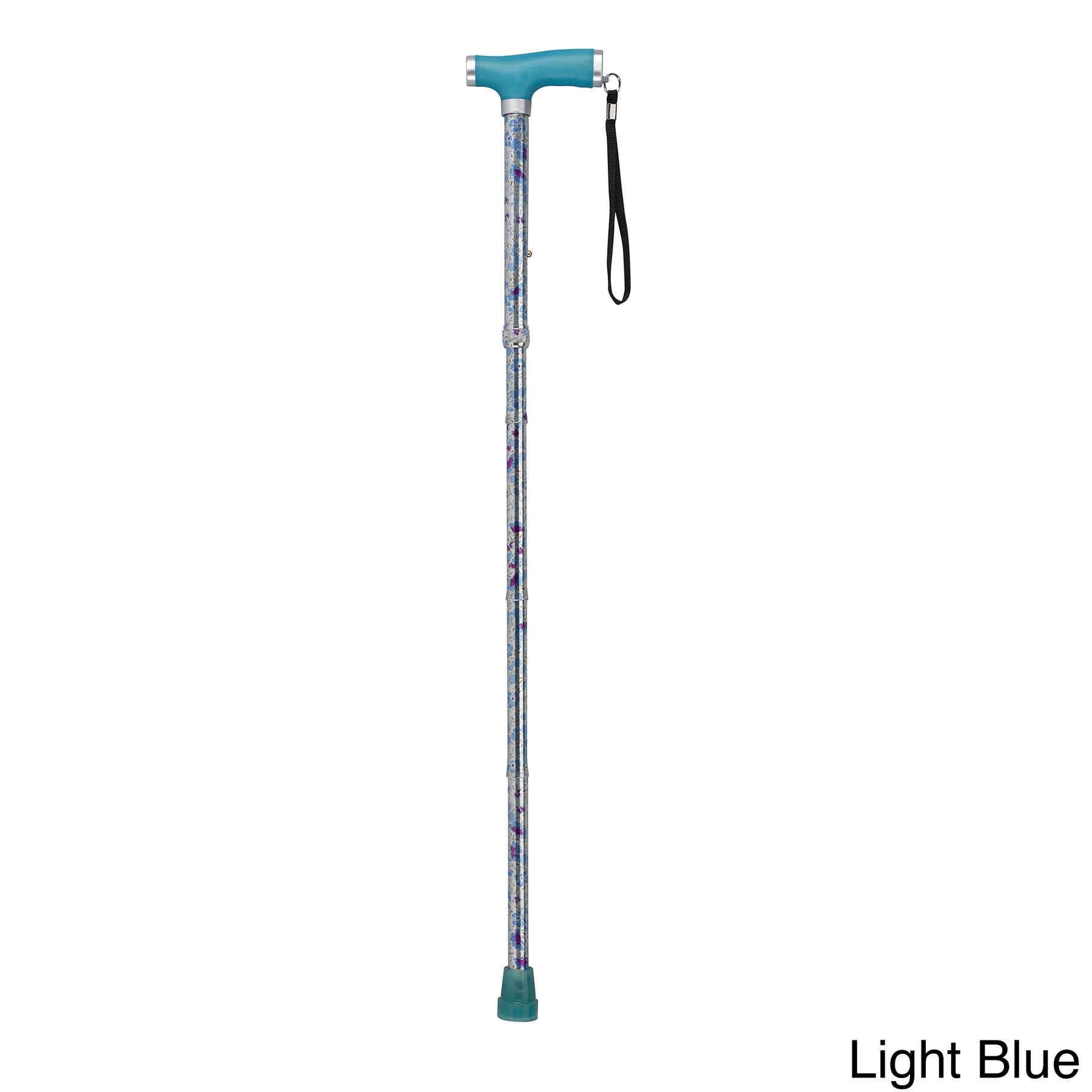 Folding Cane With Glow Gel Grip Handle