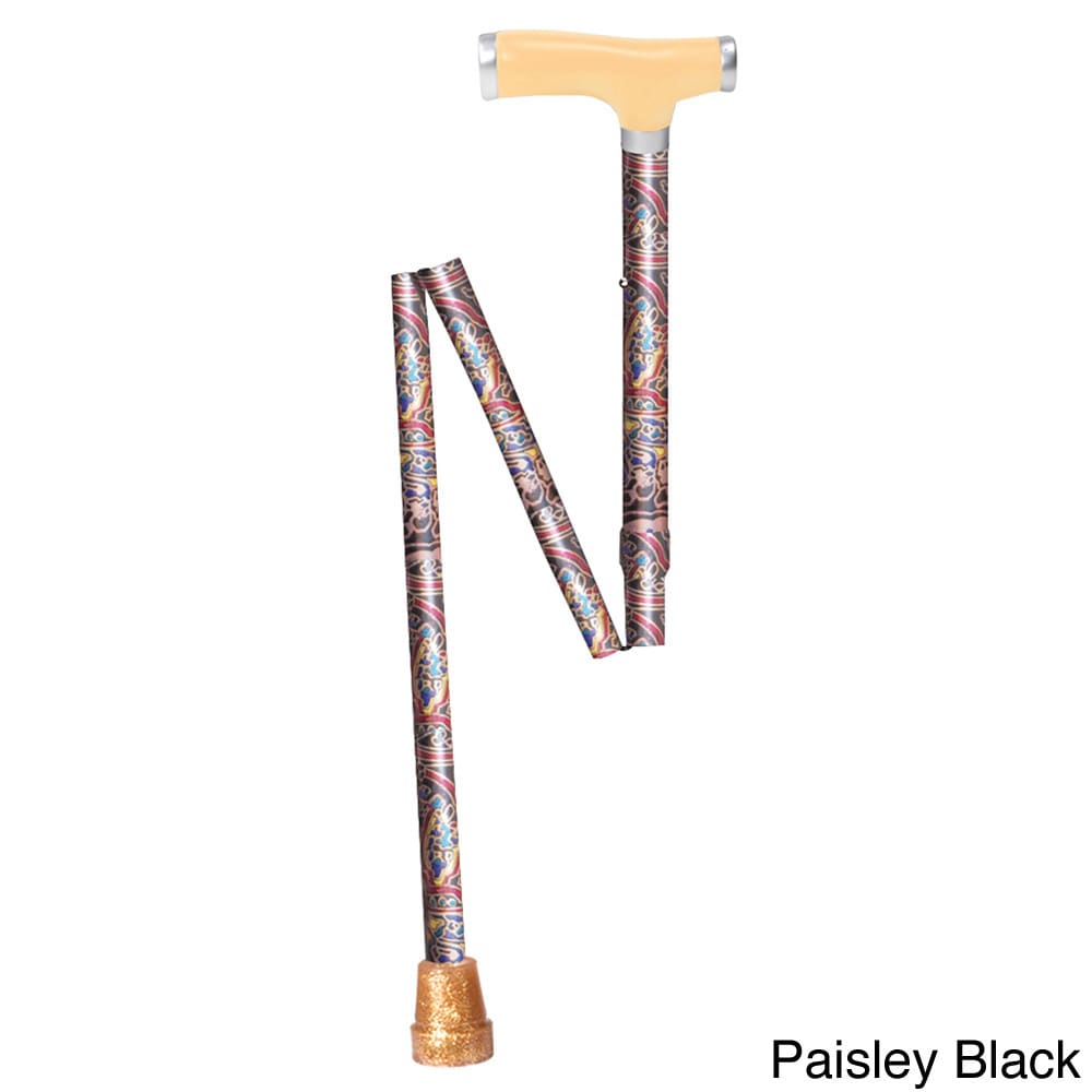 Folding Cane With Glow Gel Grip Handle