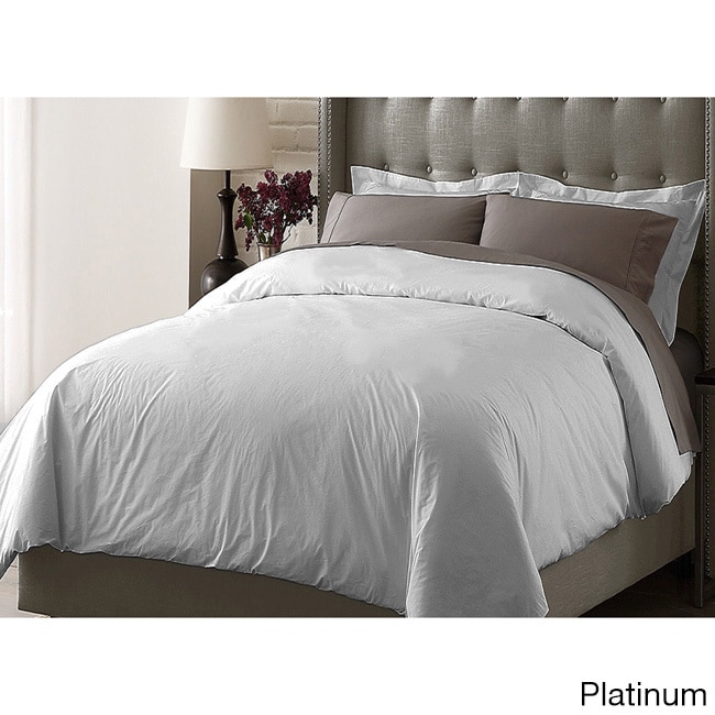 Blue Ridge Home Fashions Inc Oversize Cotton 3 piece Duvet Cover Set Grey Size Twin