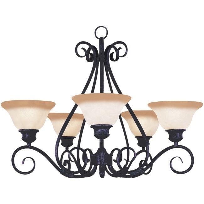 Pacific 5 light Chandelier