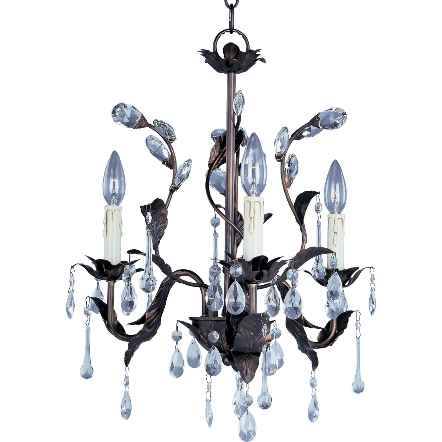 Maxim Grove Crystal 3-light Chandelier (Grove 3-Light Chandelier) - Chandeliers For Bedrooms by Overstock.com