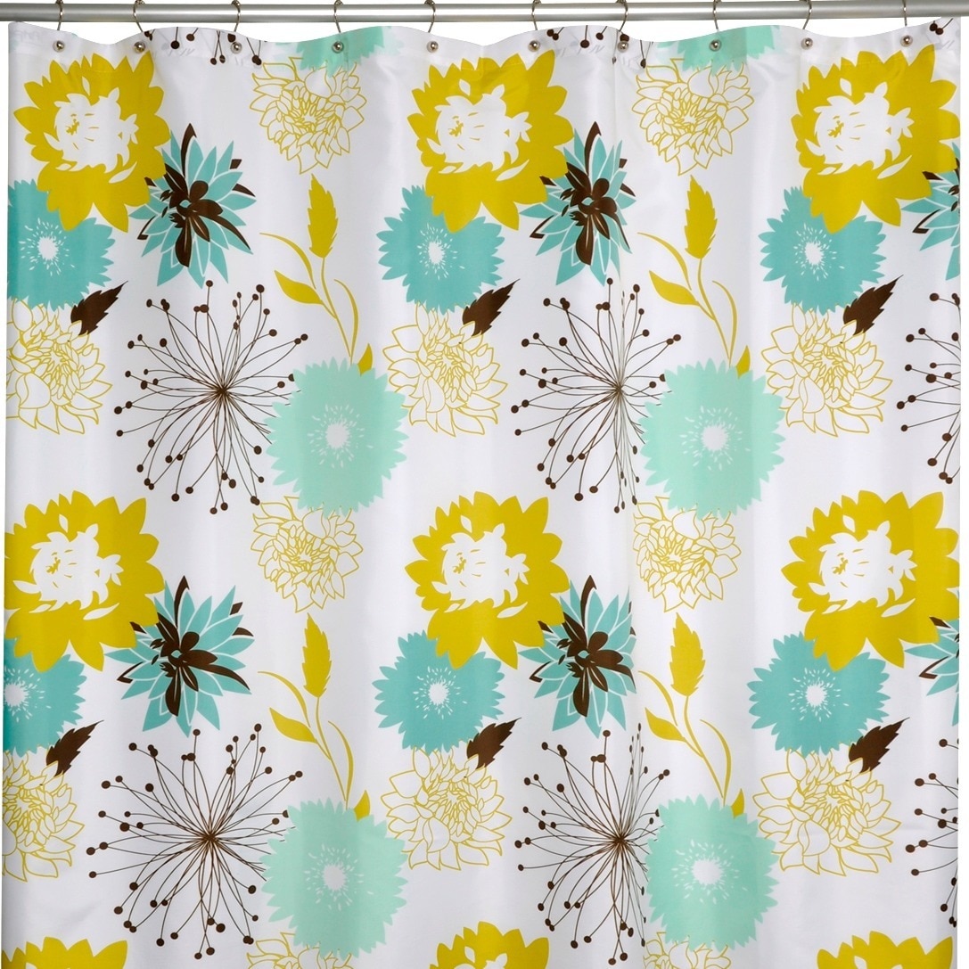 Palma Modern Floral Shower Curtain