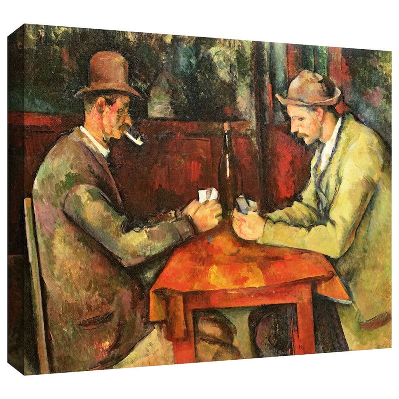 Paul Cezanne 'the Card Players' Gallery-wrapped Canvas Art - On Sale 