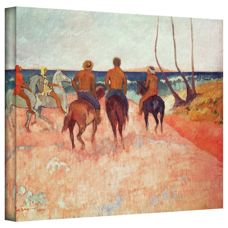 Art Wall Paul Gauguin 'Horseman on the Beach' Gallery-wrapped Canvas ...