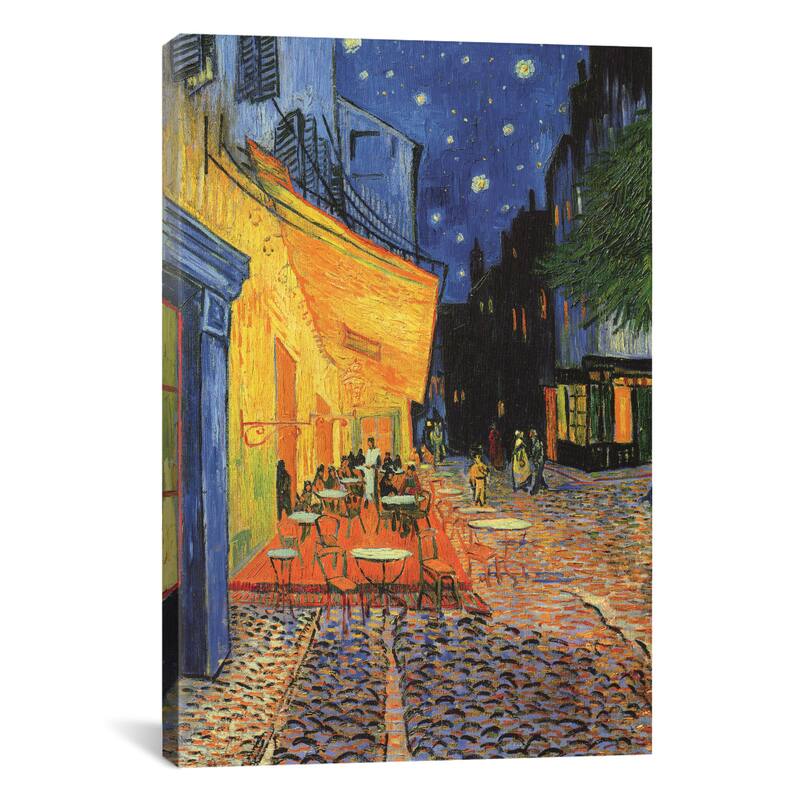 iCanvas Vincent Van Gogh 'The Cafe Terrace on The Place Du Forum, Arles, At Night 1888' Canvas Print Wall Art