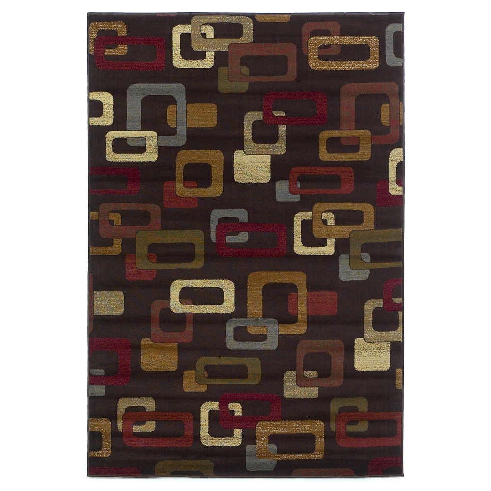 Connections Modular Mocha Frames Rug (27 X 41)