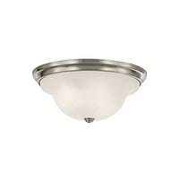 Hs Basic Coordinates Brushed Steel 3 light Indoor Flush Mount