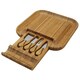 preview thumbnail 2 of 0, Picnic at Ascot Original Malvern Bamboo Cheese Board Set with 4 Tools and Deep Cracker Well Rim - Brown