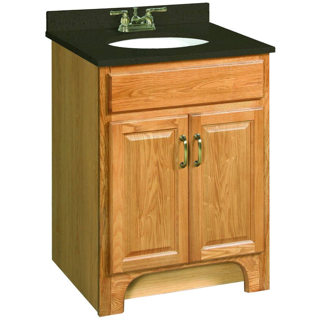 Design House 530386 Richland Nutmeg Oak Vanity Cabinet with 2-Doors, 24 x 21 inches