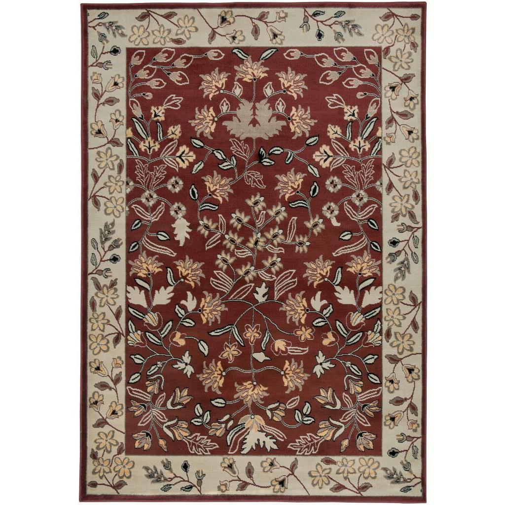 Power Loomed Handicraft Imports Gibraltar Red Area Rug (92 X 126)