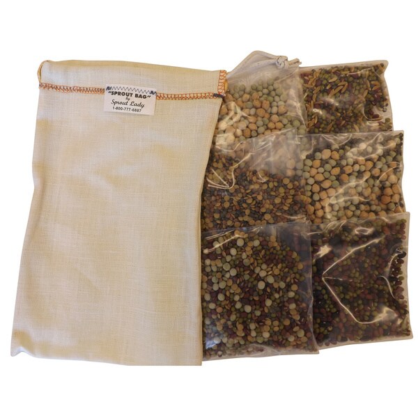 Shop The Sprout House Hemp Sprouting Bag Bean/ Grain Kit (Pack of 12