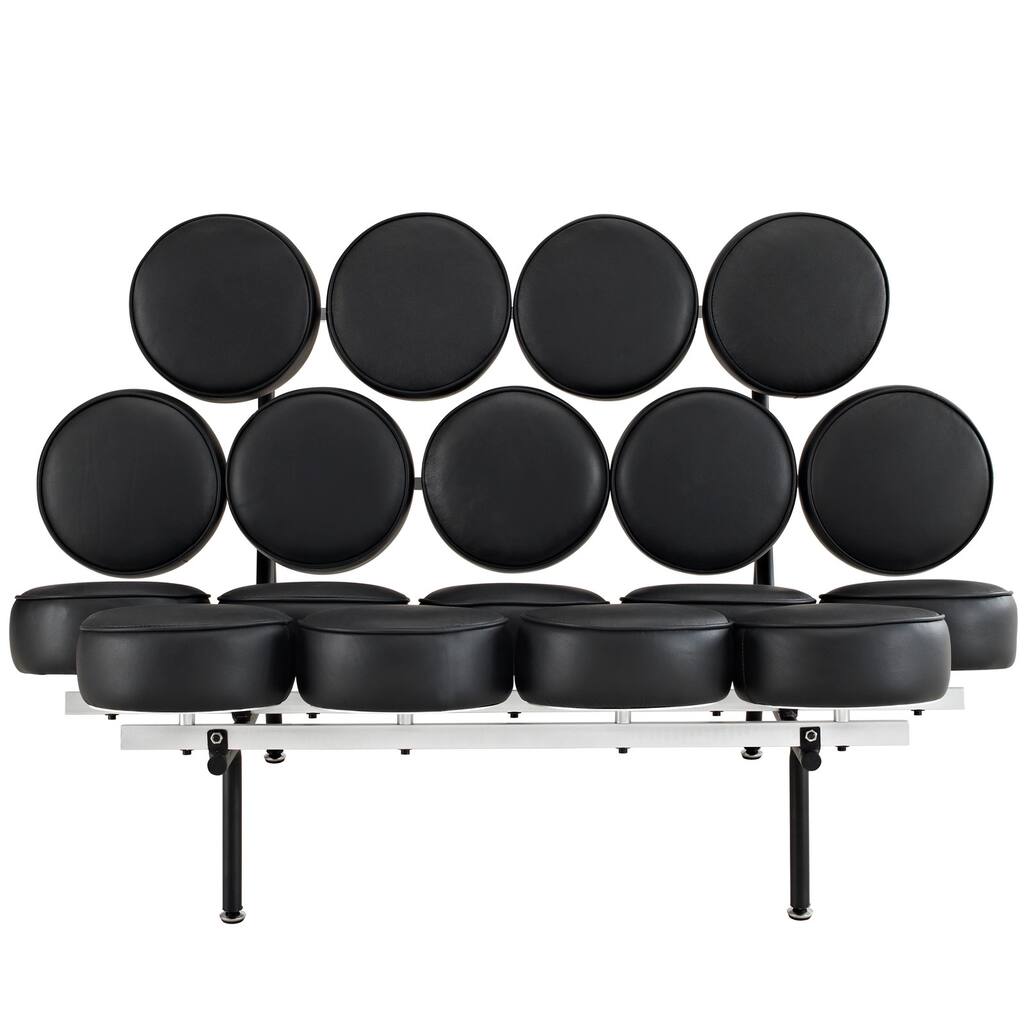 Leather 'Marshmallow' Floating Cushions Modern Sofa