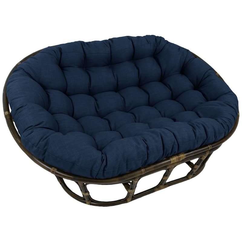 Blazing Needles 65-inch Indoor/Outdoor Double Papasan Cushion (Cushion Only) - Azul