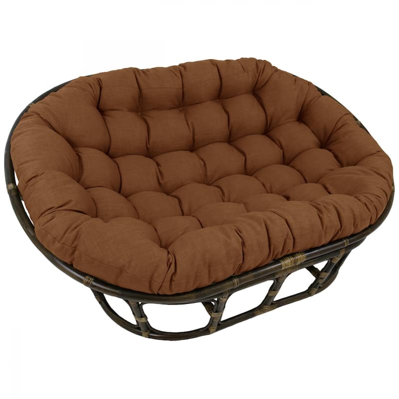 Blazing Needles 65-inch Indoor/Outdoor Double Papasan Cushion (Cushion Only) - Mocha