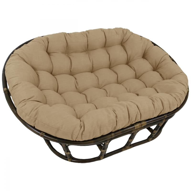 Blazing Needles 65-inch Indoor/Outdoor Double Papasan Cushion (Cushion Only) - Sandstone