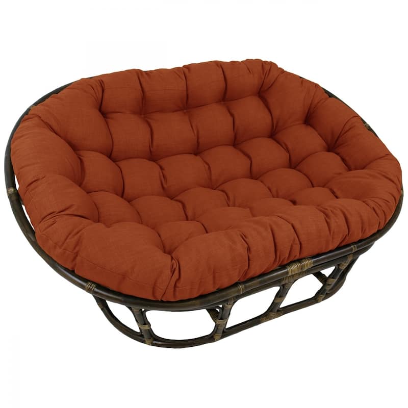 Blazing Needles 65-inch Indoor/Outdoor Double Papasan Cushion (Cushion Only) - Cinnamon