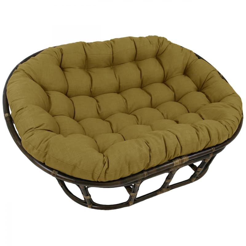 Blazing Needles 65-inch Indoor/Outdoor Double Papasan Cushion (Cushion Only) - Wheat