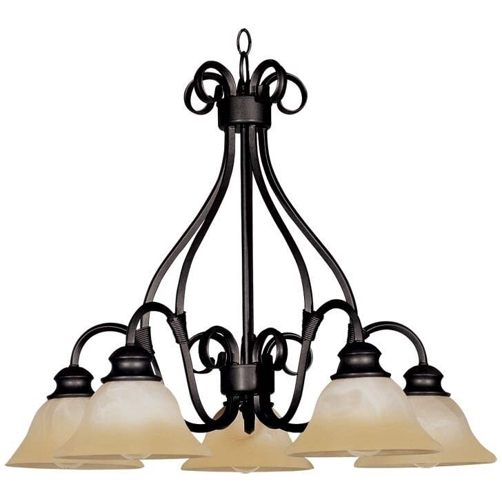 Maxim Pacific 5-light Bronze Chandelier (Pacific 5-Light Chandelier) - Chandeliers For Bedrooms by Overstock.com