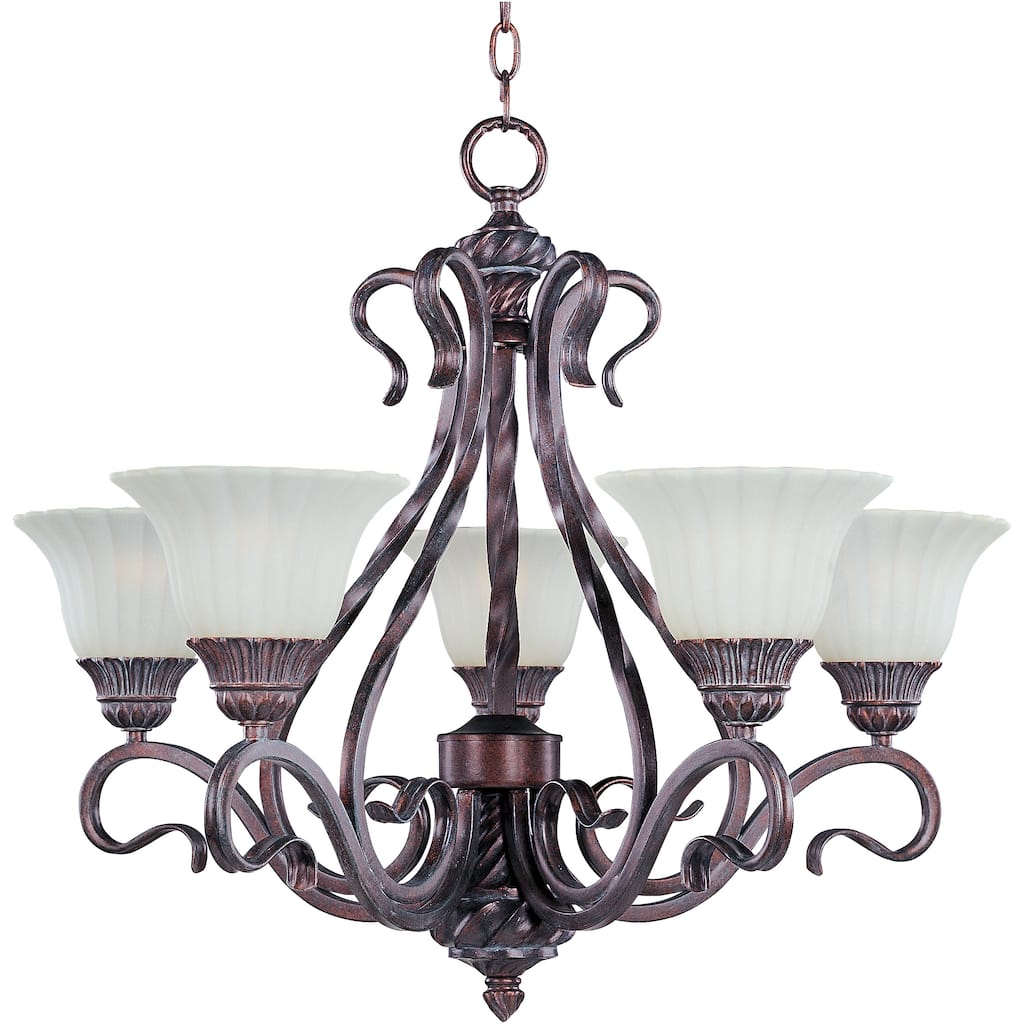 Maxim Via Roma 5-light Greek Bronze Chandelier