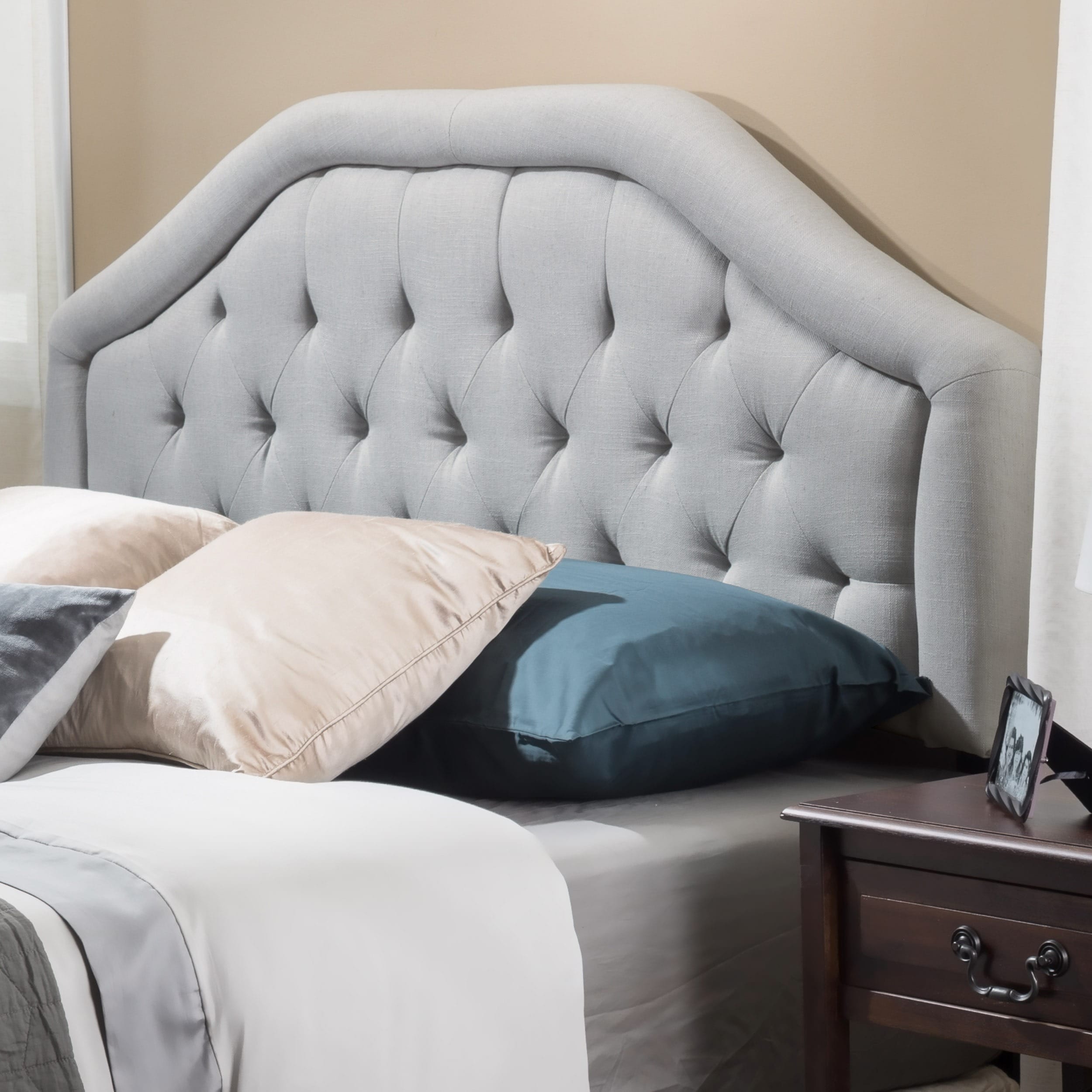 Angelica Adjustable Full Queen Tufted Fabric Headboard By Christopher Knight Home On Sale Overstock 8603627