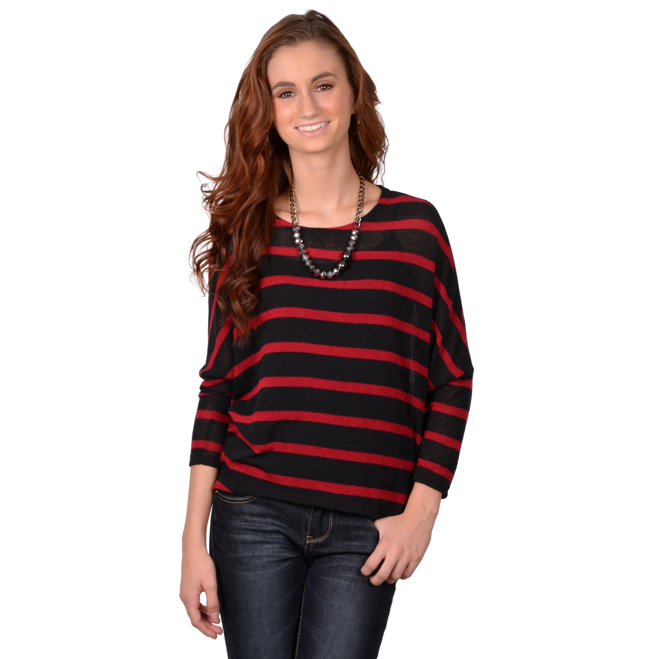 Journee Collection Juniors Striped Hi lo Top