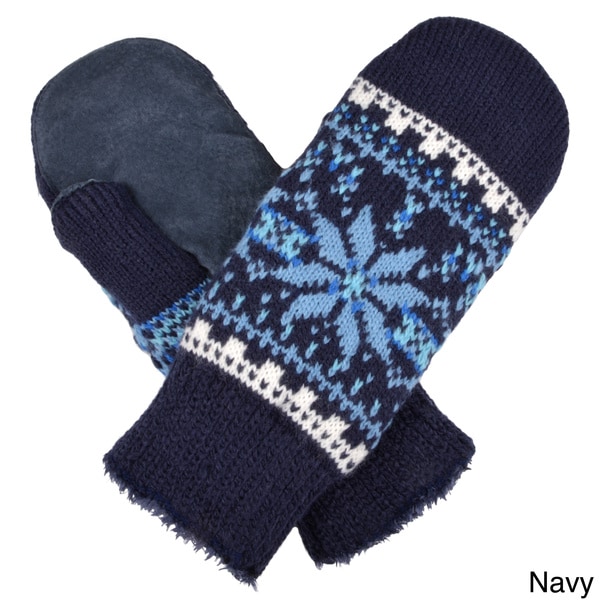 Isotoner Women's Knit Snowflake Pattern Mittens - Free ...