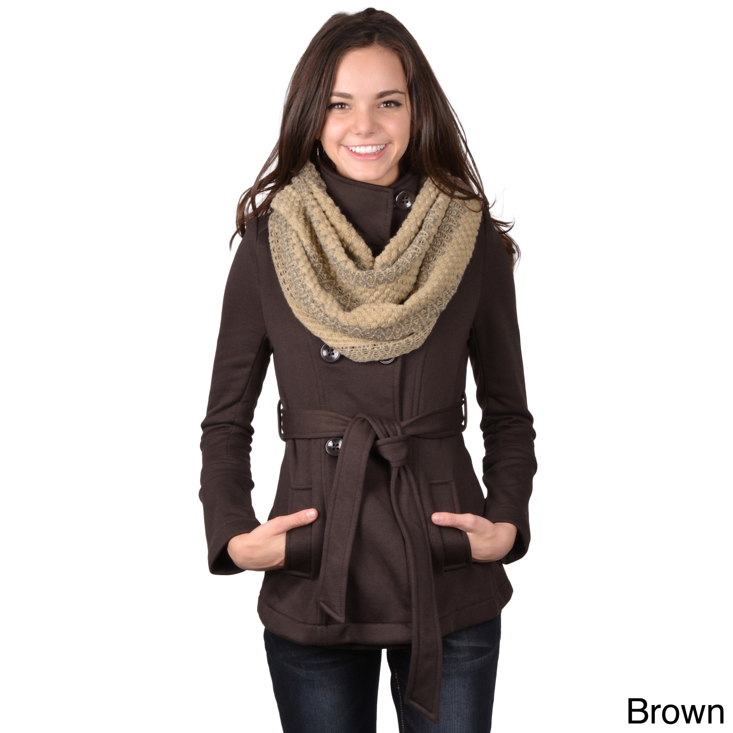 Journee Collection Womens Two tone Striped Figure 8 Scarf