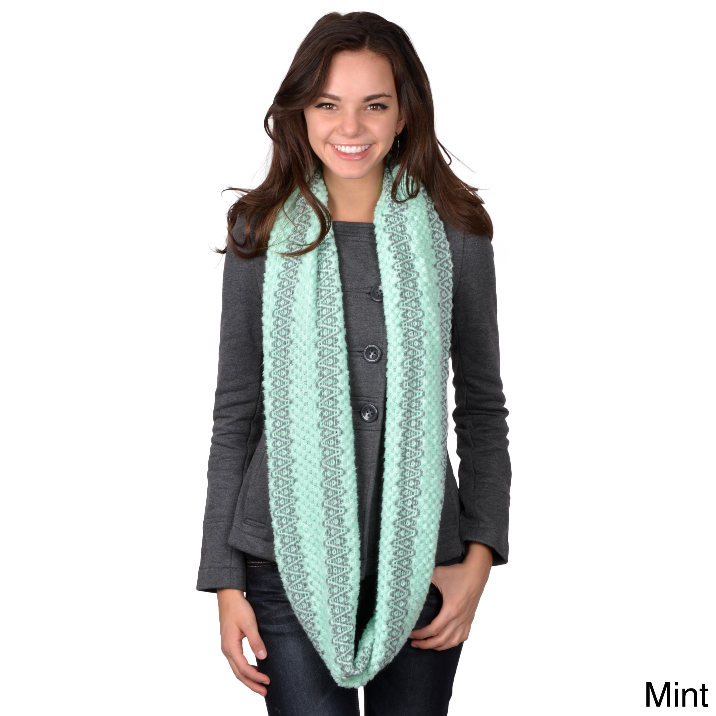 Journee Collection Womens Two tone Striped Figure 8 Scarf